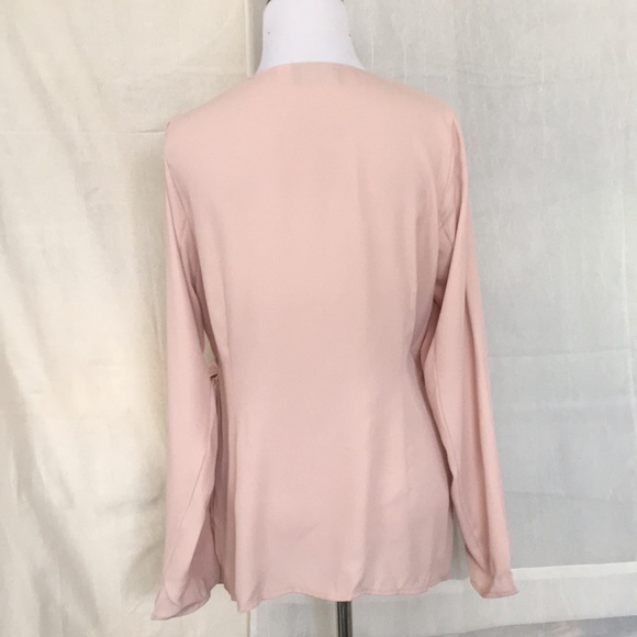 Mark Zunino rose peal pink wrap cross front blouse - Picture 5 of 8
